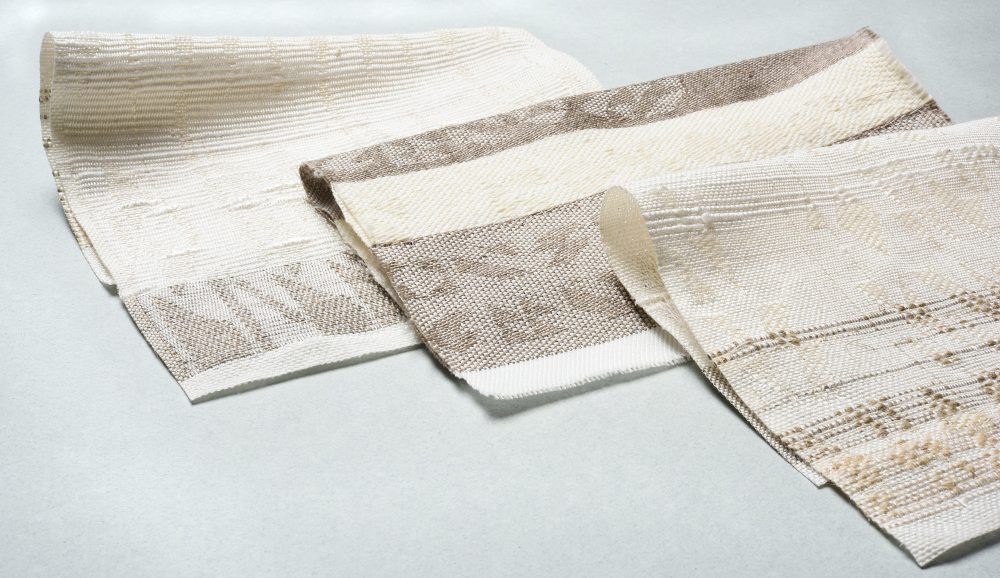 Samples with recycled Fibres and the Re.Code Pattern